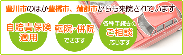 豊川市のほか、豊橋市、蒲郡市からも来院されています